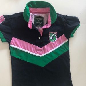 ND navy&pink girls jersey gently used size 5/7